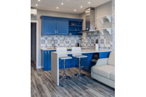 Синяя кухня угловая - Мебельная фабрика «Полка»