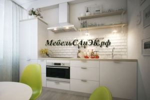 Современная белая кухня М 11 - Мебельная фабрика «САнЭК»