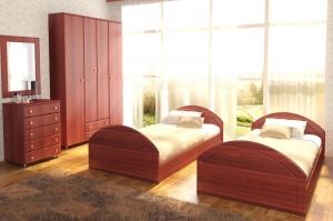 Спальня МДФ для двоих 5 - Мебельная фабрика «Алекс-Мебель»