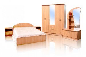 Спальня с распашным шкафом Елена-2 - Мебельная фабрика «Мир мебели Империя»
