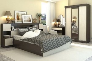 Спальня со шкафом-купе 4 - Мебельная фабрика «Вся Мебель»