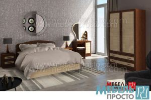 Спальня - Тавла 3Р с реечными вставками - Мебельная фабрика «МЕБЕЛЬ ПРОСТО»