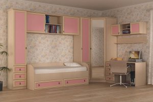 Спальный гарнитур детский Барселона 11 - Мебельная фабрика «Визит»