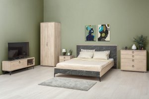 Спальный гарнитур Мальта темная - Мебельная фабрика «MOBI»