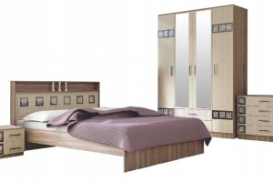 Спальный гарнитур с распашным шкафом и комодом - Мебельная фабрика «Мебель Эконом»
