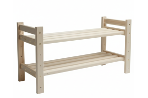 Стеллаж деревянный (2 полки) - Мебельная фабрика «ВудТрейд»