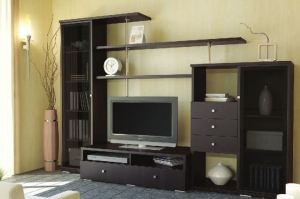Стенка черная Ларго 5 - Мебельная фабрика «IRIS»