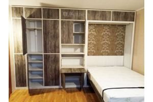 Стенка для спальни с откидной кроватью - Мебельная фабрика «Метра»