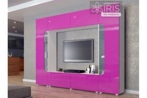 Стенка МДФ розовая Эстетика 5 - Мебельная фабрика «IRIS»