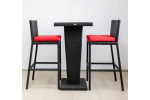 Стол и барные стулья из экоротанга - Мебельная фабрика «Wicker»