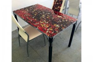 Стол прямоугольный с фотопечатью - Мебельная фабрика «Мебель из стекла»