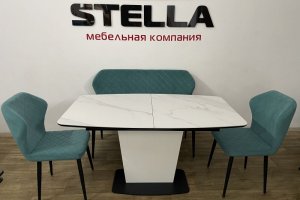 Стол Стивен в керамике и стулья Прадо - Мебельная фабрика «Стелла»