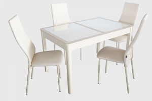 Стол Виконт с экокожей и стул Дубай - Мебельная фабрика «MILIOHOME»