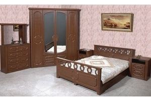 Темная мебель для спальни Божена - Мебельная фабрика «Мир Нестандарта»