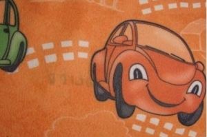 Ткань Флок Машинки оранжевый - Оптовый поставщик комплектующих «MaxTex»