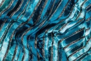 ткань велюр CASTEL 1 BLUE STRIPE