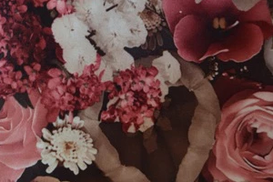 Ткань велюр с принтом Роза микс розовая - Оптовый поставщик комплектующих «АТЕКС (Айрат)»
