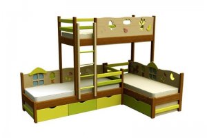 Трехъярусная кровать для детей - Мебельная фабрика «IRIS»