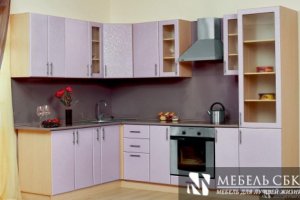 Угловая фиолетовая кухня К19 - Мебельная фабрика «Мебель СБК»