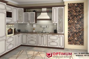 Угловая кухня Франческа с патиной - Мебельная фабрика «Оптимум»