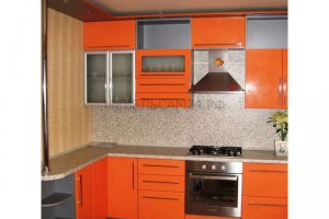 Угловая оранжевая кухня Гала - Мебельная фабрика «Альтернатива»