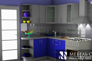Угловая синяя кухня Регина - Мебельная фабрика «Мебель СБК»