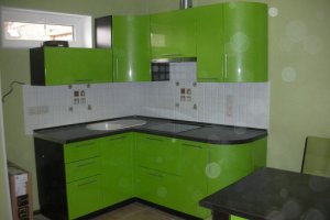 Угловая зеленая кухня - Мебельная фабрика «Астро»