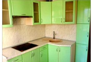 Угловая зеленая кухня - Мебельная фабрика «Барокко Плюс»