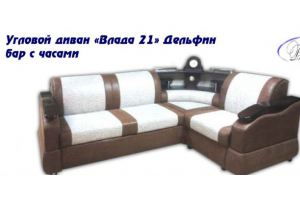 Угловой диван с баром и часами Влада 21 - Мебельная фабрика «Влада»