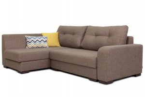 Угловой диван с оттоманкой и бельевым ящиком Хилтон - Мебельная фабрика «Джениуспарк»