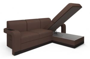 Угловой диван Сенатор рогожка шоколад - Мебельная фабрика «Мебель-АРС»
