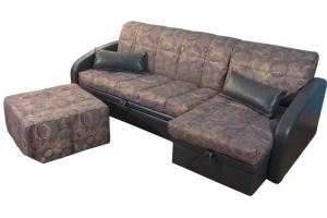Угловой диван Венеция с пуфом - Мебельная фабрика «Трансформер»