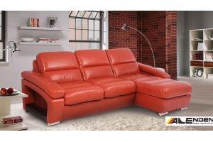 Угловой красный диван Брайтон - Мебельная фабрика «Alenden»