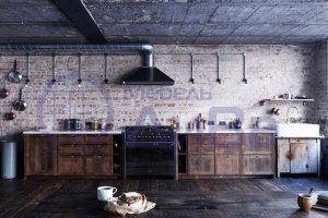 Винтажная кухня лофт - Мебельная фабрика «ДиВа мебель»